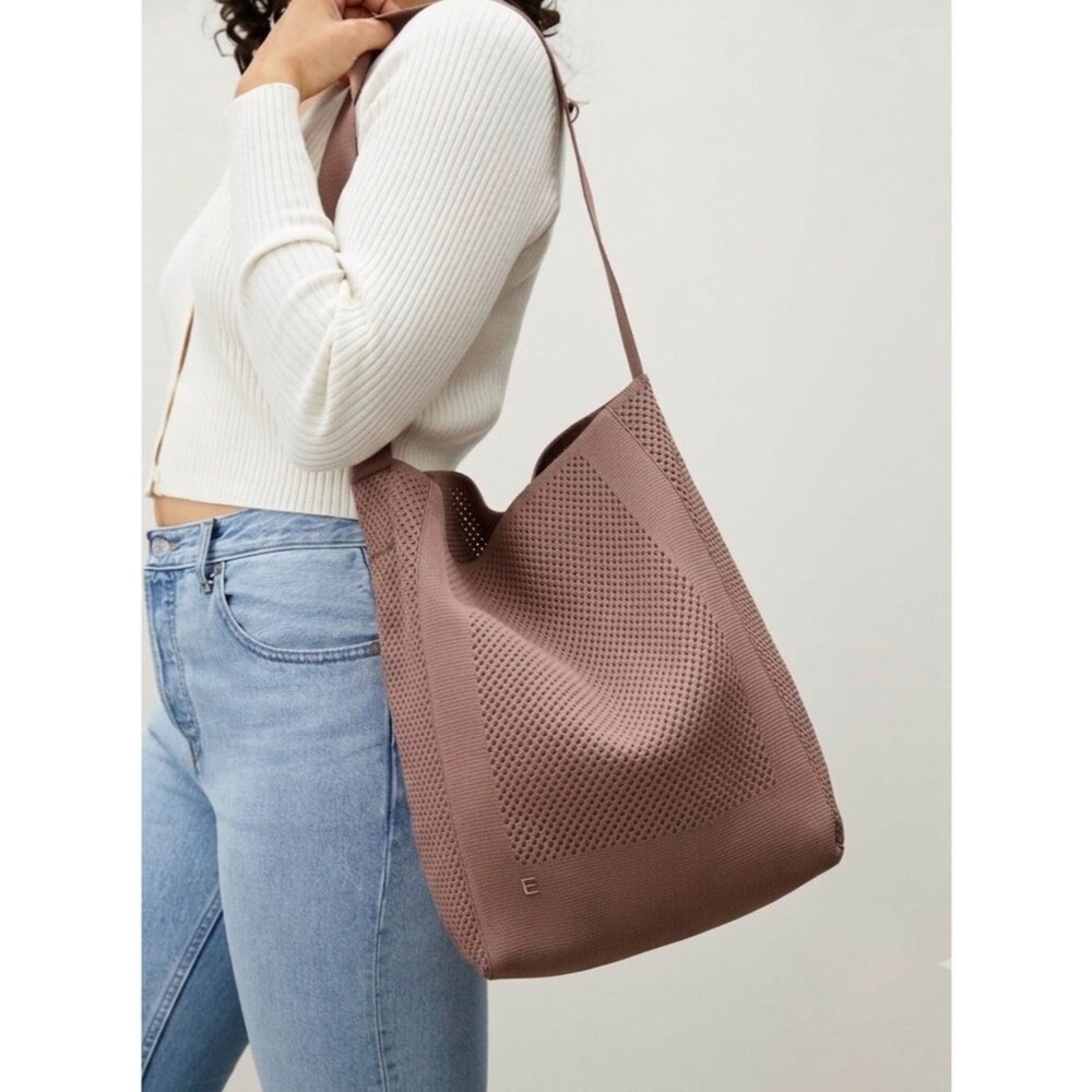 Everlane Do-It-All Knit Tote Brown Shoulder Bag Single Strap